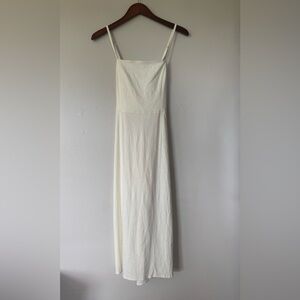 Wild Fable White Midi Dress with Spaghetti Straps